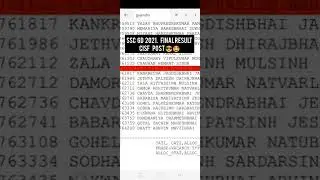 SSC GD (2021) FINAL RESULT CISF POST 😎🤩🤩🥰.   #ssc #motivation #sscgd2021 #cisf #shorts #status