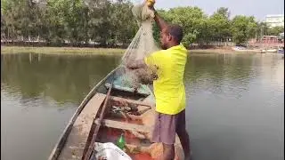 Best Net Fishing - Traditional Video Catching Fish in the River #Net #Video