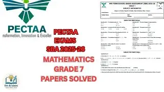 GRADE 7 MATHEMATIC PAPER PECTAA SBA MID TERM 2025-26
