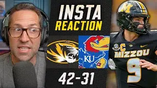 Missouri DOWNS Kansas in Border War, 42-31 | Kansas vs Missouri Reaction | The Solid Verbal Clip
