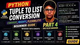 How to Convert Tuple to List in Python | Python Tutorial for Beginners