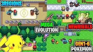 New completed Pokemon gba rom hack 2021 with Mega evolution,3regions,Ash ketchum,New rivals & more!