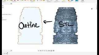How to create outline from STL or OBJ with fusion 360