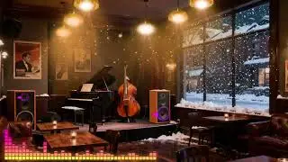 Late Night Jazz in a Snowy Caf&eacute; ❄️ Classic American Jazz Ambience