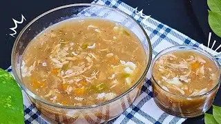 Easy Chicken Soup Recipe - Chicken Hot and Sour Soup Recipe - Easy Chicken Soup at Home -Soup Recipe
