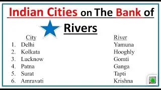 Indian Cities on the Bank of Rivers/ Indian geography / River City / SSC Railway Bank