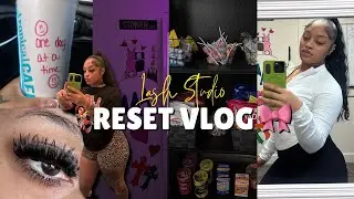 LASH STUDIO RESET VLOG 💖💕 CLEANING DAY, RESTOCK, & MORE MAINTENANCE | LASH TECH VLOG