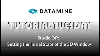 Studio OP: Setting the Initial State of the 3D Window
