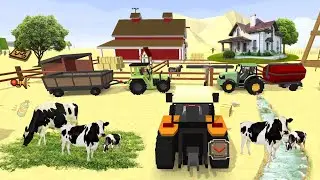Blocky Farm & Racing 2018 Update - I brought fresh hay to the cows and dug a stream for the water
