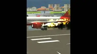 আপত কালীন Air landing! Stopping the plane after the plane caught fire#air #firefighter #gaming