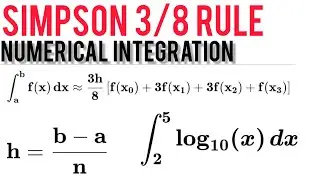 Simpson&nbsp;3/8&nbsp;Rule&nbsp;Numerical&nbsp;Methods&nbsp;log&nbsp;x |simpson 3/8 rule numerical methods engineering mathematics