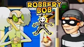 Robbery Bob and blue guard Game Play Winter season level 12. Midoo Gaming