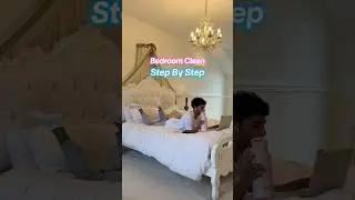 How to clean your bedroom step by step 🩷 #cleaningtips