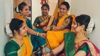 haldi kunku video #Marathi nauvari look❤️🌺
