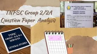 TNPSC Group 2/2A Question Paper Analysis | Self Preparation | #tnpsc #group1 #group2 #group4 #2026