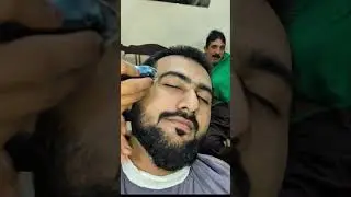 Young Man Deep Satisfying Beard Cutting barber Asmr #barber #asmr #beardcut #haircutting #haircut 