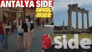 side antalya walking tour 2021 ! mananvgat turkey holiday antalya travel 4k video evrenseki