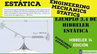 Ejemplo 3.4 del libro de Hibbeler Estática
