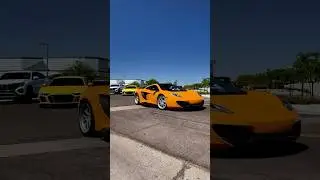 Exotic convoy leaving Mclaren dealership in Scottsdale #exotic #porsche #ferrari #mclaren
