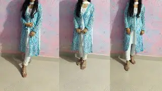🌸 Stylish Blue Shrug Design | Simple & Elegant Kurti Look #designerdress#kurtisstyle #selfneedideas 
