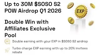 SoSoValue S2 Affiliate Rewards are LIVE! POW Airdrop Q1 2026 (30M $SOSO!)