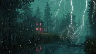 Peaceful Night Rain 🌙 Calm Thunderstorm Ambience to Relieve Stress and Sleep Instantly,,