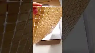 Travertine & Gold Leaf Natural Mosaic Tiles | Luxury Interior Choice