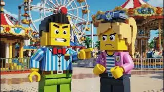 Lego City Pizza Delivery Shuttle Bus Crashes in a Wild Street Chaos Adventure