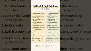 20 Useful English Idioms (Screenshot This!) #idioms