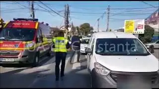 Accident rutier &icirc;n Constanța, la intersecția străzilor Baba Novac cu Poporului