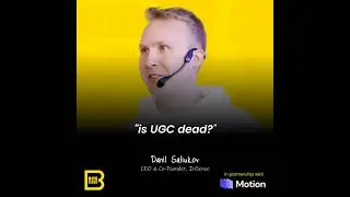 UGC is dead! Danil, Founder of Influencer & Creator platform Insense gives his take.
