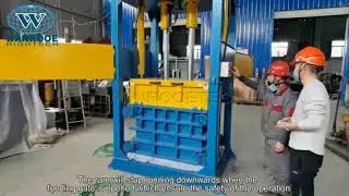 Waste Plastic Film Paper Bottle Fiber Textile  Metal Plastic Baling Machine Vertical Baler Machine