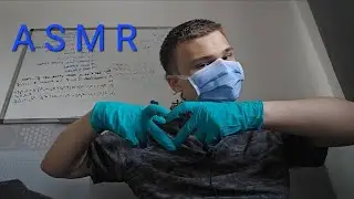 ASMR MATH|  MINI MIC| SURGICAL TIE ON MASK AND GLOVES. 🥱😷🧤✨️