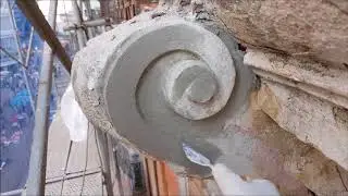 Volumetria em ornamento- reconstitui&ccedil;&atilde;o das volutas de uma m&iacute;sula.