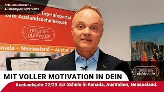Mit voller Motivation in dein Auslandsjahr 2022/23 und zur Schule in Kanada, Australien, Neuseeland