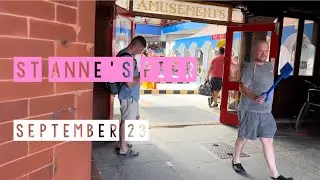 St Anne&rsquo;s Pier Walk Tour | Lytham St Annes Lancashire North West England | Arcade Beach Seaside UK