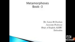Pantheus and Bacchus  Metamorphoses Book-3
