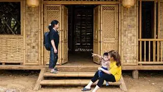 Single Mom Builds the Main Door for Her New House | Simple Happy Life with Kids