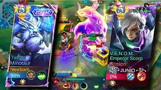Can MINOTAUR Stop a TOP GLOBAL GUSION ? Best builds and emblem 2025 | MLBB