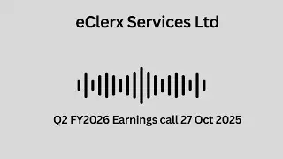 eClerx Services Ltd Q2 FY 2026 Earnings Conference Call