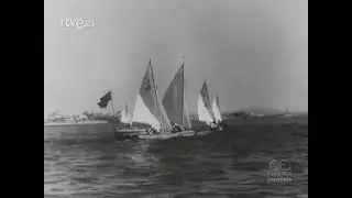 Regatas de balandros en Palma de Mallorca, 1945