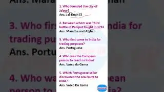 Medieval History One Liner GK | Part - 35