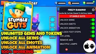 Stumble Guys Mod Apk Unlimited Gems / All Skins Unlocked Mediafire  Link #stumbleguys