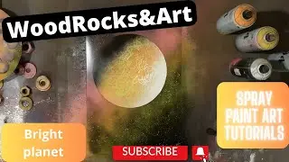 Bright Planet Spray Paint Art | Easy Space Art Tutorial for Beginners