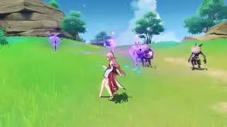 New LEAK !! Yae Miko Showcase Against Hilichurls and Cryo Mage