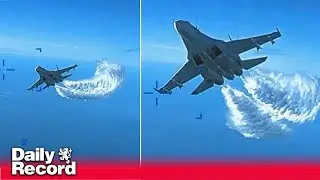 Pentagon footage shows moment US drone hit by Russian Su-27 aircraft over Black Sea