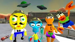 Sponge Area 51. Neighbor Alien Level 9