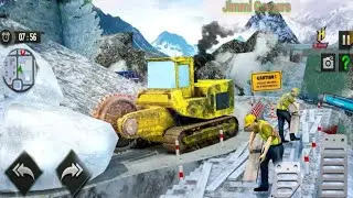 Snow Offroad Construction Simulator 01- Highway Bridge Construction 3D - Android Gameplay -tunnel