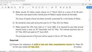 Published accounts full exam question solved