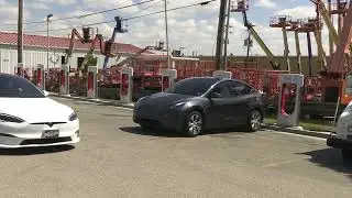 Tesla Supercharger | Runza Restaurant 610 West O Street | Lincoln Nebraska | May 14th, 2025